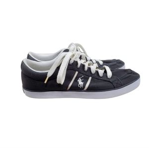 Polo Ralph Lauren sneakers men's size 11 D Bolingbrook black and white with pony
